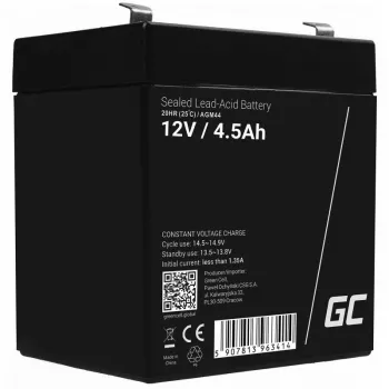 Batería para SAI Green Cell AGM44 — 12 V 4,5 Ah plomo-ácido (VRLA), 101×70×90 mm, 1,35 kg, negro