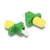 DeLOCK acoplador híbrido de fibra óptica LC simplex conector hembra a conector hembra ST simplex verde