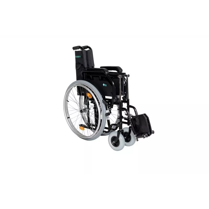Silla de ruedas manual REHA FUND RF-1 Cruiser, ancho de asiento 48 cm, plegable, 4 ruedas, carga máx. 120 kg