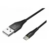 Cable NATEC USB-C/A 2.0 1 m LED negro nailon