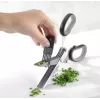 Tijeras de cocina GEFU 12660 — hojas de acero inoxidable, mango de plástico, longitud 191 mm, ancho 80 mm
