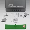 Regulador de carga solar MPPT QOLTEC 53662 con sensor de temperatura