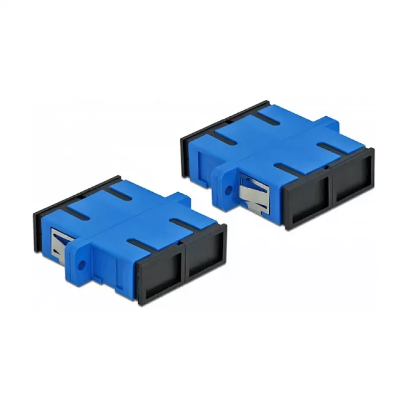 Conector de fibra óptica SC hembra-hembra DELOCK 85991, azul, pack de 4