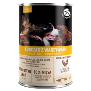 Comida húmeda para perros PetRepublic Adult Medium & Large pollo con verduras 1250 g