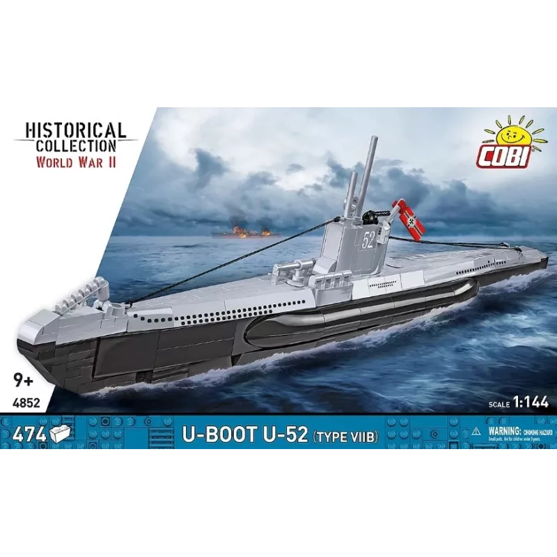 Set de construcción Cobi Submarino U-52 – modelo de 474 piezas