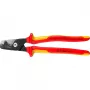 Cortacables Knipex 95 18 225 VDE, mangos aislados, longitud 225 mm