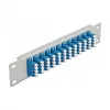 Panel de parcheo de fibra óptica DeLOCK 10 inch 12 puertos LC cuádruple azul 1U gris