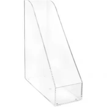 Expositor de revistas de acrílico MAUL A4, transparente, grosor: 3,8 mm, medidas: (an)98 x (pr)263 x (al)307 mm (19510-05)