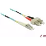 Cable de fibra óptica DeLOCK LC a SC multimodo OM3 2 m