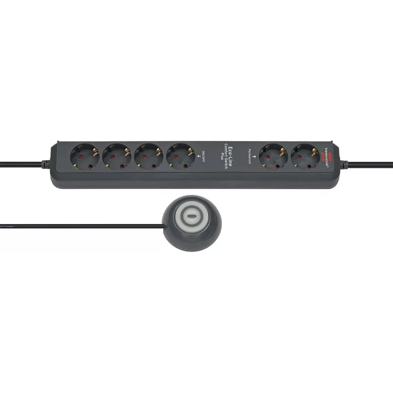 Regleta de alimentación Brennenstuhl Eco-Line Comfort Switch 2 m 6 tomas AC
