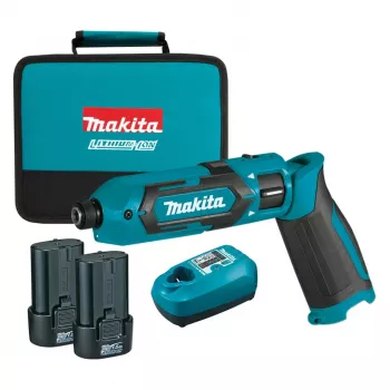 Atornillador de impacto Makita TD022DSE 1/4 pulgadas 2450 rpm 25 N⋅m Negro, Azul
