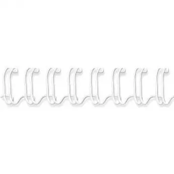 Fellowes - Alambre de encuadernación - 10 mm - 297 mm - 34 anillas - A4 (210 x 297 mm) - 80 hojas - blanco - 100 uds. (53262)