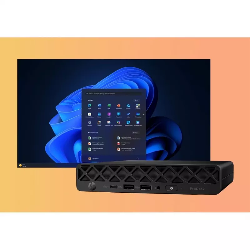 HP ProDesk 4 Mini G1i AI CH7C5ET miniPC, Intel Core Ultra 7 265T, 24 GB de RAM, SSD NVMe de 512 GB, Wi-Fi 6E, Windows 11 Pro