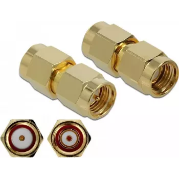 Adaptador de cable DeLOCK 89971 SMA RP-SMA oro