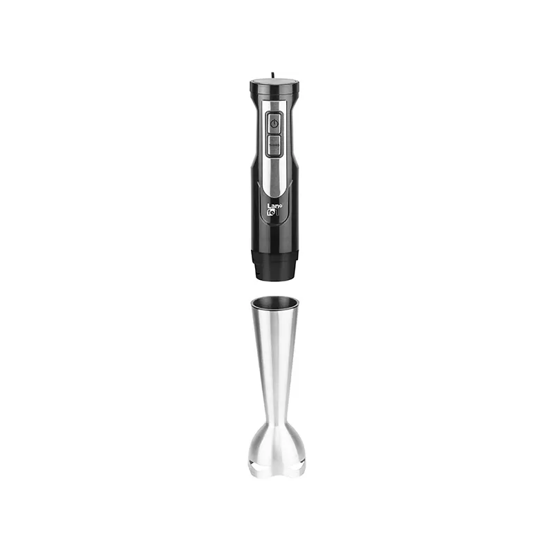 LAFE BlendMix BRK-003A set de batidora de mano, 800 W, 2 velocidades, turbo, cuchilla de acero inoxidable, vaso de 0,6 l, negro/plateado