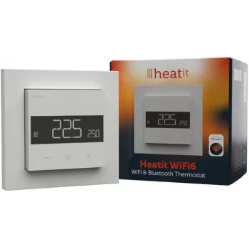Termostato Heatit WiFi6 Blanco RAL 9003 termostato Wi-Fi 3600W 16A