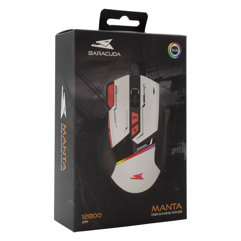 Ratón Baracuda BGM-042 MANTA Blanco USB