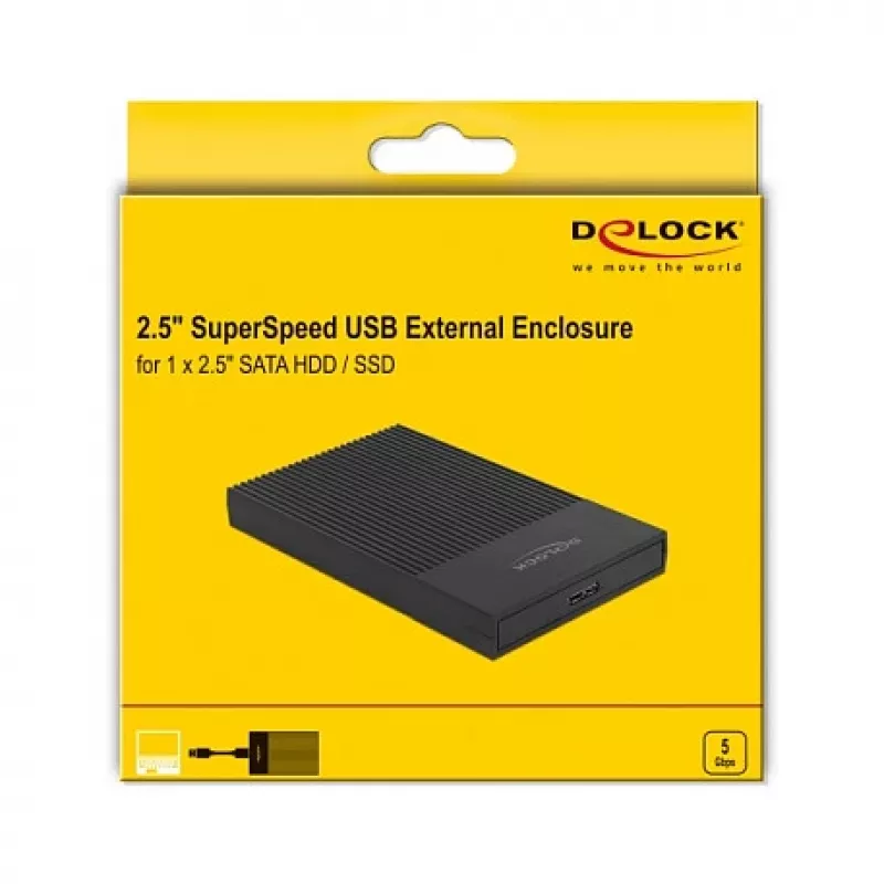 DeLOCK carcasa para HDD/SSD 42011 negra 2,5