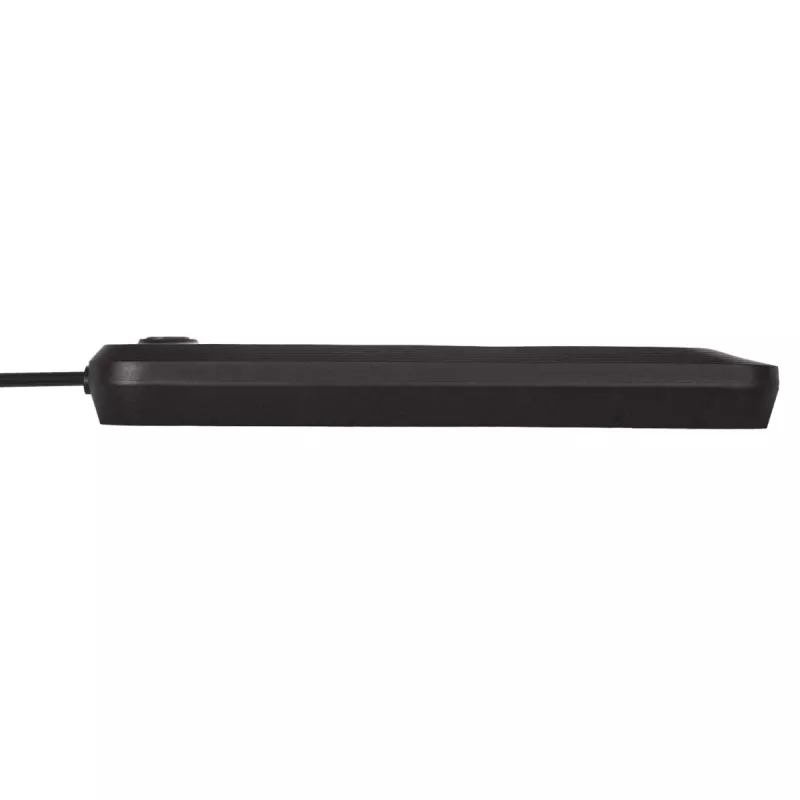 Regleta de enchufes MACLEAN MCE395 B — 5 enchufes, 3×USB, 110–240V AC, 2,1A USB, 2500W, cable de 1,5 m, negra