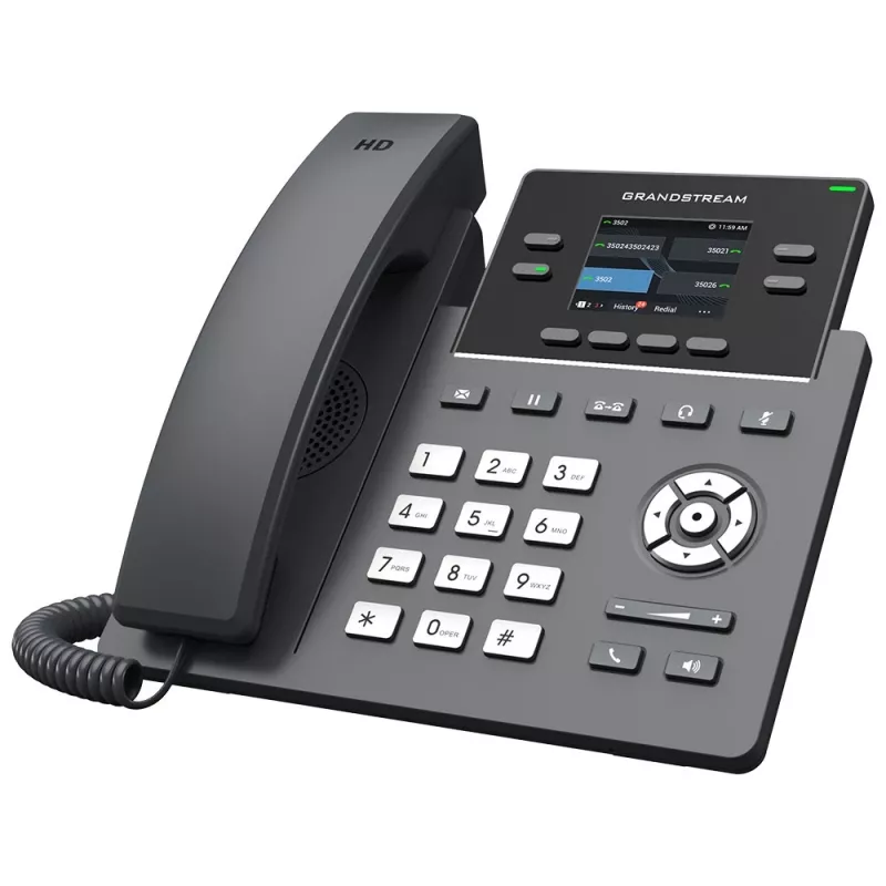 Teléfono IP Grandstream Networks GRP2612G Negro 4 líneas LCD