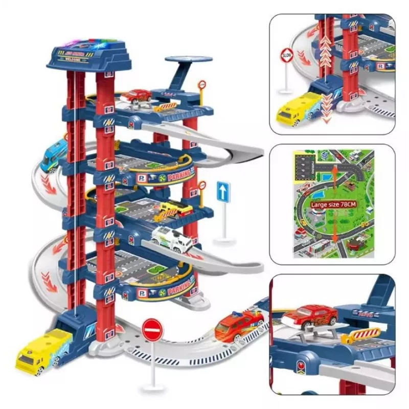 Extralink Kids | Parking | Garaje con ascensor eléctrico coches de juguete para niños