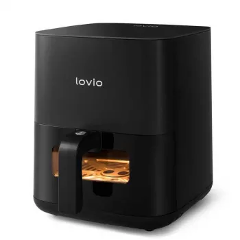 Freidora de aire Lovio LVAF001BK 5 l negra — freidora de aire compacta, capacidad de 5 litros