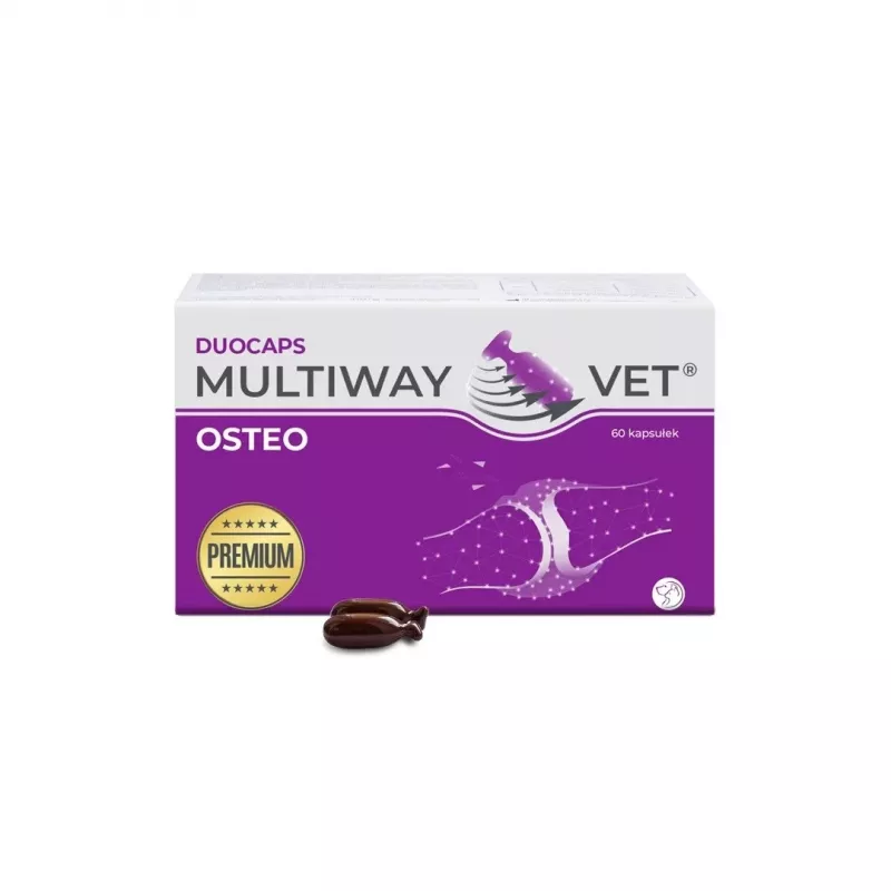 Cápsulas blandas JM Sante Multiway Vet Duocaps Osteo — apoyo articular para perros y gatos adultos, envase de 150 g