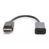 Adaptador DIGITUS, conector macho DisplayPort - conector hembra HDMI A, DisplayPort estándar 1.1a, certificado UL20276, AWG28 (DB-340400-001-S)