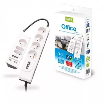 OFFICE PLUS 7 tomas 250 V blanco (T/LZ06-OFP018/0000) - Ever