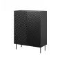 Estantería Cama Meble ONDA 2D2SZ librería 98×45×127 cm negro