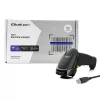 Qoltec 50853 lector láser de códigos de barras portátil 1D/2D, USB con cable, cable de 1,65 m, 97x65x167 mm, 105 g, negro