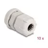 Prensaestopas M12 DELOCK gris Plástico pack de 10