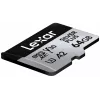 Tarjeta MicroSD Lexar 64 GB UHS-I Clase 3 SILVER PLUS