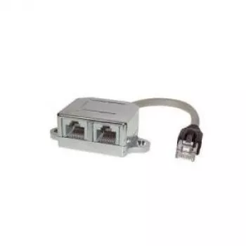 ShiverPeaks BASIC-S BS75002-1 Adaptador de cable de conexión, blindado, Cat.5e, 1x conector RJ45 a 2x toma RJ45, 0,1 m, gris