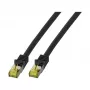 Cable de red RJ45 Cat.6A S/FTP LSZH Cat.7 sin conector negro 0,5 m EFB-Elektronik (MK7001.0,5B)