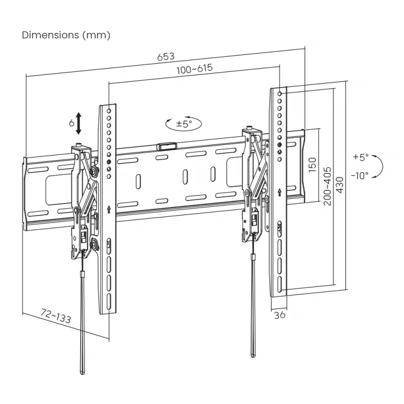 Soporte para TV SBOX PLB-6546T-2 para pantallas de 37–80