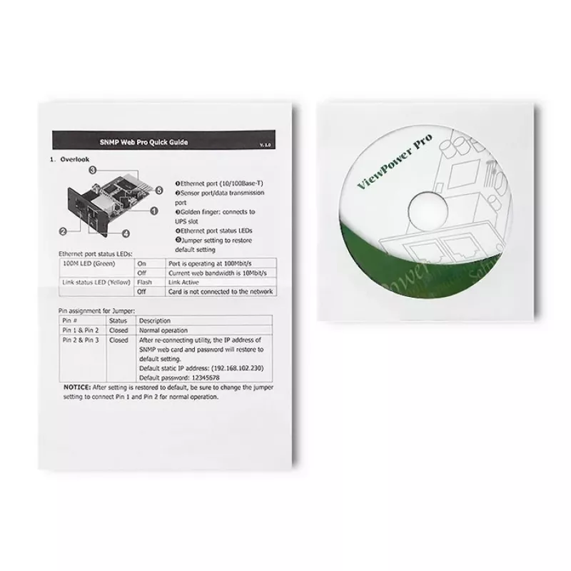 Módulo SNMP QOLTEC 50389 para sistema de alimentación ininterrumpida
