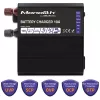 Cargador de baterías Qoltec Smart Monolith para baterías LiFePO4 AGM GEL SLA | 10A | 12V