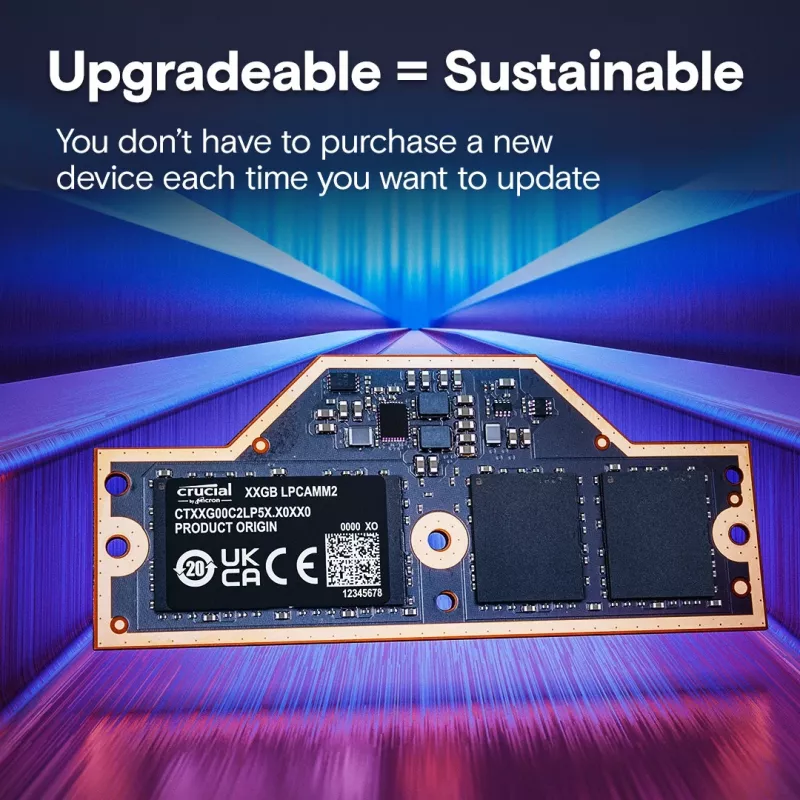 Memoria para portátil DDR5 LPCAMM2 64GB/7500 LPDDR5X