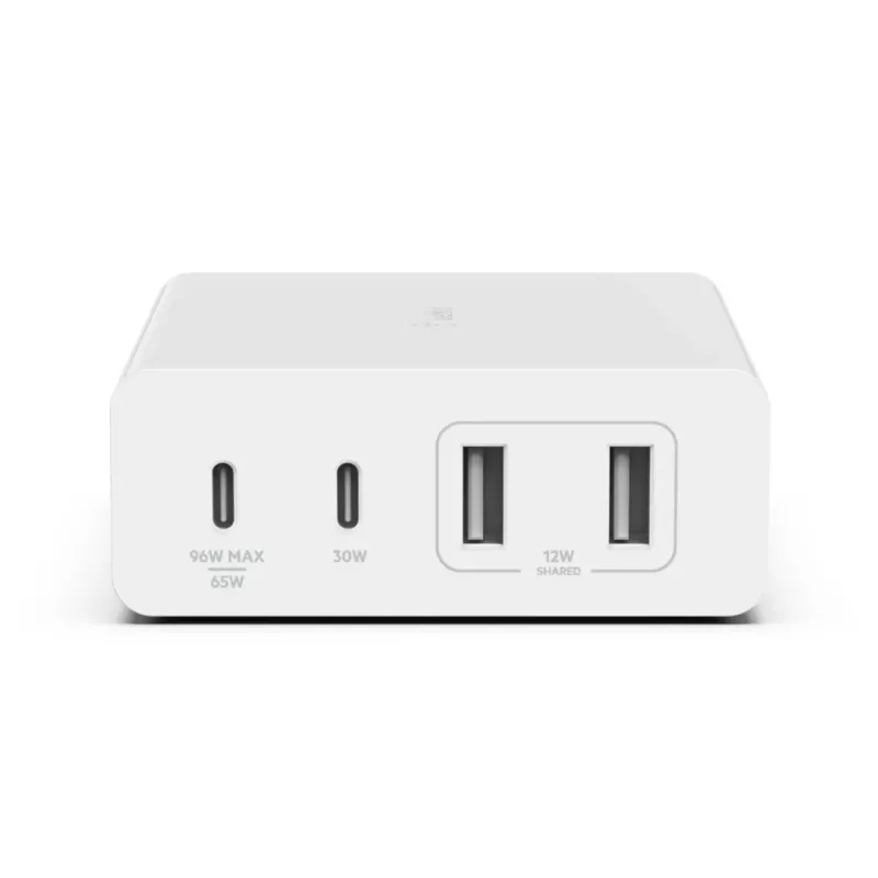 Cargador de interior Belkin WCH010VFWH Cable de 2 m 2 puertos USB Type-C Blanco