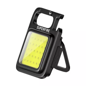 Linterna Superfire MX16 — 600 lm de potencia, batería integrada de 500 mAh, función de carga USB-C