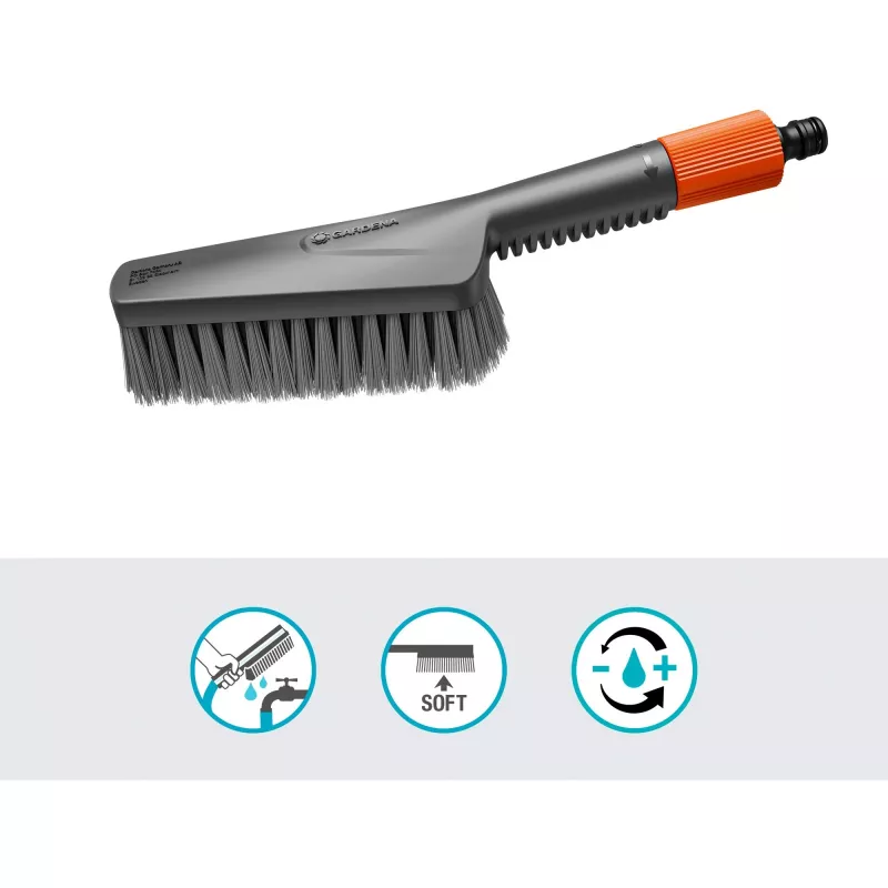 Gardena Cleansystem set de lavado con cepillo de mano S suave, 18860-20