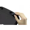Papelera Durable NO TOUCH 6L rectangular acero inoxidable plateado negro