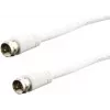 Cable coaxial e p FA 15 LOSE 1,5 m, conector macho F a conector macho F, blanco