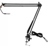 Brazo de micrófono de mesa Omnitronic TMA-1N — altura ajustable, giro 360°