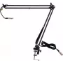 Brazo de micrófono de mesa Omnitronic TMA-1N — altura ajustable, giro 360°