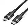 Cable de datos y carga USB-C a USB-C Vention TRDBH, 2 m, USB 2.0, 60 W PD, 3 A, 480 Mbit/s, negro