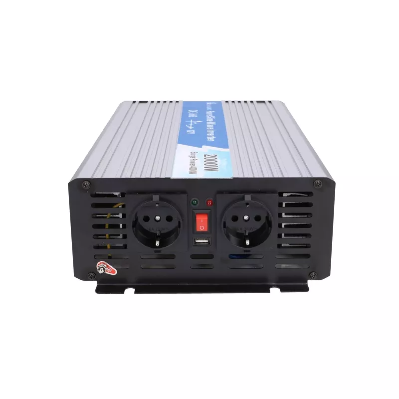 Extralink OPIP-2000W | Convertidor de tensión | Coche 12V, 2000W onda sinusoidal pura