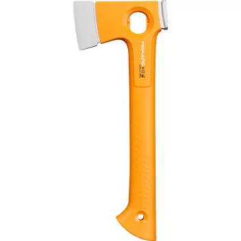 Hacha de mano Fiskars 1069101, cabeza de acero, 330 mm de longitud, naranja
