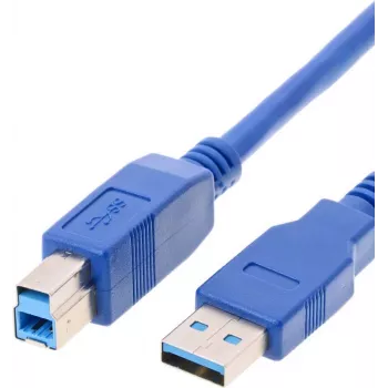 Cable USB Helos 014683 USB 3.2 Gen 1 3m USB A USB B azul